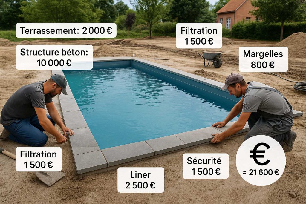 Combien coûte une piscine en autoconstruction ? Budget détaillé 2025