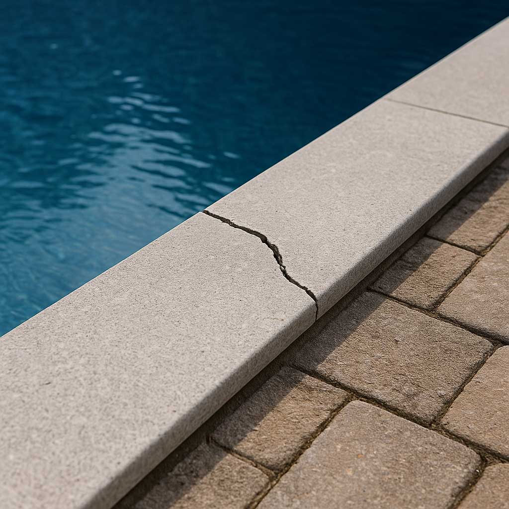 Comment réparer une margelle de piscine fissurée ?