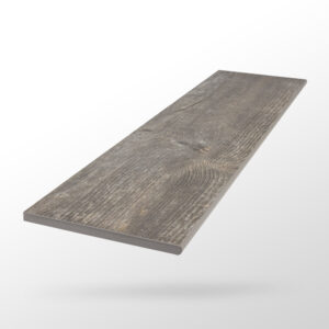 Margelle piscine grès cérame 30x120 cm – Effet bois gris – Bord arrondi – Épaisseur 2 cm