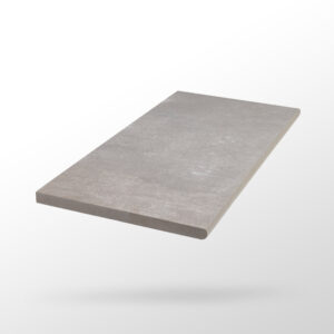 Margelle piscine grès cérame 30x60 cm – Finition Béton Gris – Bord arrondi – Épaisseur 2 cm