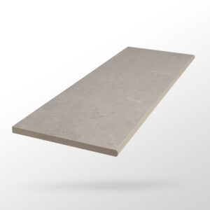 Margelle piscine grès cérame 30×90 cm – Effet pierre grise – Bord arrondi – Épaisseur 2 cm